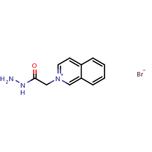 Chemical structure of 2-(2-Hydrazinyl-2-oxoethyl)isoquinolin-2-ium bromide , CAS 2098787-86-9, AChemBlock AD278250