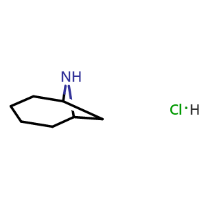 Chemical structure of 7-Azabicyclo[4.1.1]octane hydrochloride , CAS 2641915-78-6, AChemBlock AD278283