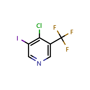 Chemical structure of 4-Chloro-3-iodo-5-(trifluoromethyl)pyridine , CAS 1805648-43-4, AChemBlock AD278314