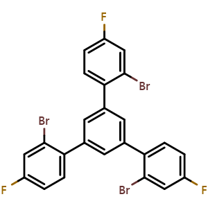 Chemical structure of 2,2''-Dibromo-5'-(2-bromo-4-fluorophenyl)-4,4''-difluoro-1,1':3',1''-terphenyl , CAS 2178101-68-1, AChemBlock AD278317
