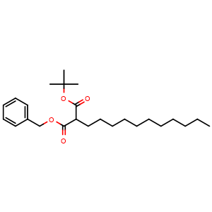 Chemical structure of 1-(1,1-Dimethylethyl)-3-(phenylmethyl)-2-undecylpropanedioate , CAS 1648713-48-7, AChemBlock AD278333