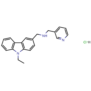 Chemical structure of 1-(9-Ethyl-9H-carbazol-3-yl)-N-(pyridin-3-ylmethyl)methanamine hydrochloride , CAS 1047976-55-5, AChemBlock AD278350