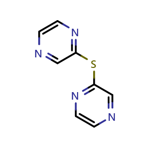 Chemical structure of Di(Pyrazin-2-yl)sulfane , CAS 38521-09-4, AChemBlock AD278354
