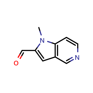 Chemical structure of 1-Methyl-1H-pyrrolo[3,2-c]pyridine-2-carbaldehyde , CAS 1369139-76-3, AChemBlock AD278380