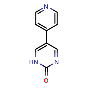 Chemical structure of 5-pyridin-4-yl-1H-pyrimidin-2-one , CAS 610275-93-9, AChemBlock AD278422
