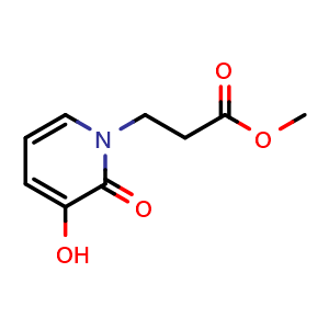 Chemical structure of Methyl 3-hydroxy-2-oxo-1(2H)-pyridinepropanoate , CAS 1878985-18-2, AChemBlock AD278461