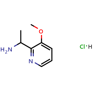 Chemical structure of 1-(3-Methoxypyridin-2-yl)ethan-1-amine hydrochloride , CAS 2752154-98-4, AChemBlock AD278505