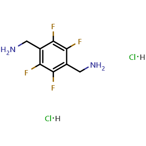 Chemical structure of (Perfluoro-1,4-phenylene)dimethanamine dihydrochloride , CAS 882490-83-7, AChemBlock AD278508