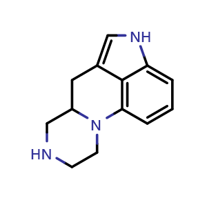 Chemical structure of6,6a,7,8,9,10-Hexahydro-4H-pyrazino[1,2-a]pyrrolo[4,3,2-de]quinoline, CAS 1258408-22-8, AChemBlock AD278521