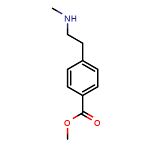 Chemical structure of Methyl 4-[2-(methylamino)ethyl]benzoate , CAS 1093938-00-1, AChemBlock AD278534