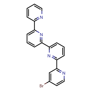Chemical structure of 4-Bromo-2,2':6',2'':6'',2'''-quaterpyridine , CAS 2415941-92-1, AChemBlock AD278560