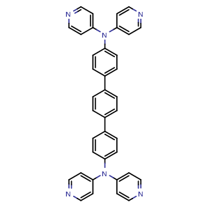 Chemical structure of N4,N4,N4'',N4''-Tetra(pyridin-4-yl)-[1,1':4',1''-terphenyl]-4,4''-diamine , CAS 3032025-78-5, AChemBlock AD278562