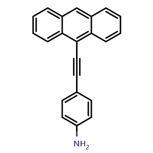 Chemical structure of 4-[2-(9-Anthracenyl)ethynyl]benzenamine , CAS 2536615-48-0, AChemBlock AD278564