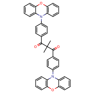 Chemical structure of 1,3-Bis(4-(10H-phenoxazin-10-yl)phenyl)-2,2-dimethylpropane-1,3-dione , CAS 2231066-56-9, AChemBlock AD278571