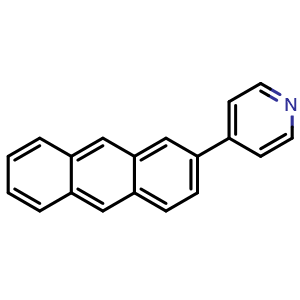Chemical structure of 4-anthracen-2-ylpyridine , CAS 2880294-95-9, AChemBlock AD278583