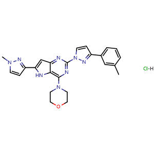 4-(6-(1-Methyl-1H-pyrazol-3-yl)-2-(3-(m-tolyl)-1H-pyrazol-1-yl)-5H-pyrrolo[3,2-d]pyrimidin-4-yl)morpholine hydrochloride