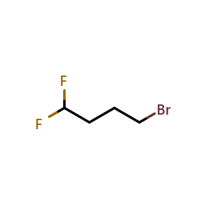 Chemical structure of 4-Bromo-1,1-difluoro-butane , CAS 1457946-33-6, AChemBlock AD278622