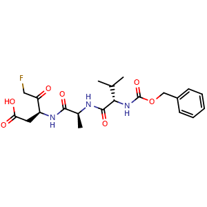 Chemical structure of Z-VAD-FMK , CAS 161401-82-7, AChemBlock AD278625