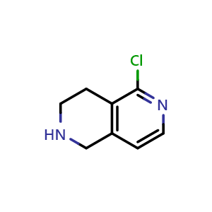 Chemical structure of 5-Chloro-1,2,3,4-tetrahydro-[2,6]naphthyridine , CAS 1029720-16-8, AChemBlock AD278640