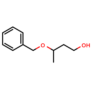 Chemical structure of 3-(Benzyloxy)butanol , CAS 52657-84-8, AChemBlock AD278646
