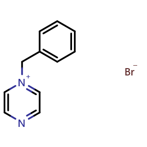 Chemical structure of 1-Benzyl-1-pyrazinium bromide , CAS 163800-97-3, AChemBlock AD278651