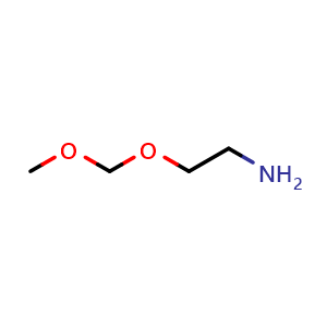 Chemical structure of 2-(Methoxymethoxy)ethanamine , CAS 74264-63-4, AChemBlock AD278653