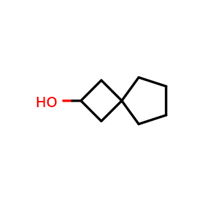 Chemical structure of Spiro[3.4]octan-2-ol , CAS 1526741-02-5, AChemBlock AD278655