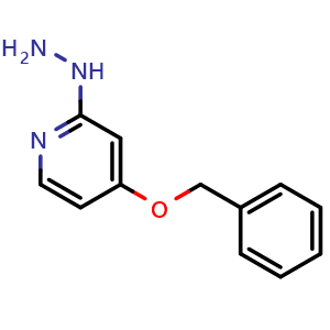 Chemical structure of 4-(Benzyloxy)-2-hydrazinopyridine , CAS 1566496-90-9, AChemBlock AD278657