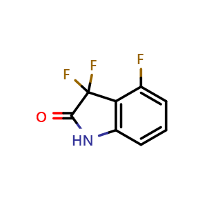 Chemical structure of 3,3,4-Trifluoroindolin-2-one , CAS 1556405-50-5, AChemBlock AD278672