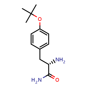 Chemical structure of (S)-2-Amino-3-[4-(tert-butoxy)phenyl]propanamide , CAS 39894-77-4, AChemBlock AD278689