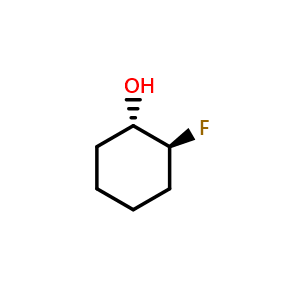 Chemical structure of (1S,2S)-2-Fluorocyclohexanol , CAS 292150-03-9, AChemBlock AD278708