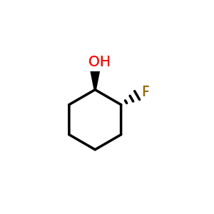 Chemical structure of (1R,2R)-2-Fluorocyclohexanol , CAS 75024-00-9, AChemBlock AD278714