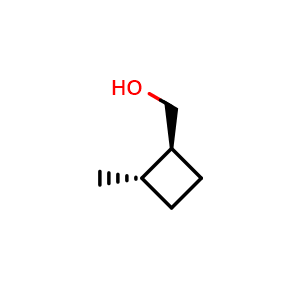 Chemical structure of [(1S,2S)-2-Methylcyclobutyl]methanol , CAS 357154-33-7, AChemBlock AD278729