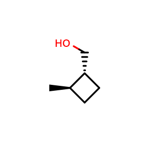 Chemical structure of [(1R,2R)-2-Methylcyclobutyl]methanol , CAS 357154-32-6, AChemBlock AD278730