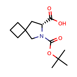 Chemical structure of (R)-6-Boc-6-azaspiro[3.4]octane-7-carboxylic acid , CAS 2920233-60-7, AChemBlock AD278733