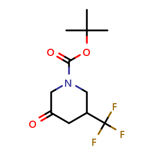 Chemical structure of 1-Boc-5-(trifluoromethyl)piperidin-3-one , CAS 2716848-78-9, AChemBlock AD278735