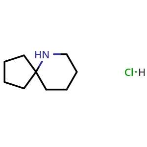Chemical structure of 6-Azaspiro[4.5]decane hydrochloride , CAS 1888784-60-8, AChemBlock AD278761