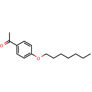 Chemical structure of 1-[4-(Heptyloxy)phenyl]ethanone , CAS 37062-61-6, AChemBlock AD278771