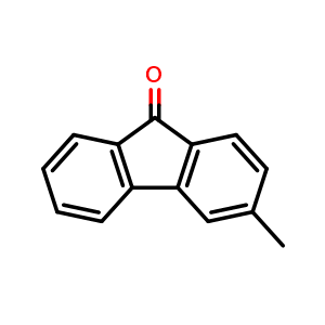 Chemical structure of 3-Methyl-9H-fluoren-9-one , CAS 1705-89-1, AChemBlock AD278775