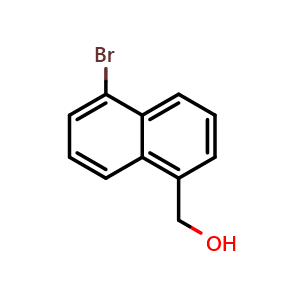 Chemical structure of (5-Bromonaphthalen-1-yl)methanol , CAS 20366-57-8, AChemBlock AD278777