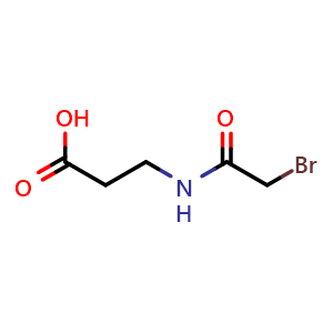 Chemical structure of 3-(2-Bromoacetamido)propanoic acid , CAS 89520-11-6, AChemBlock AD278780