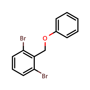 Chemical structure of 1,3-Dibromo-2-(phenoxymethyl)benzene , CAS 2227105-14-6, AChemBlock AD278781