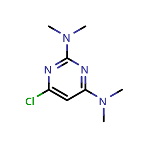 Chemical structure of 6-Chloro-N2,N2,N4,N4-tetramethylpyrimidine-2,4-diamine , CAS 1202-22-8, AChemBlock AD278782