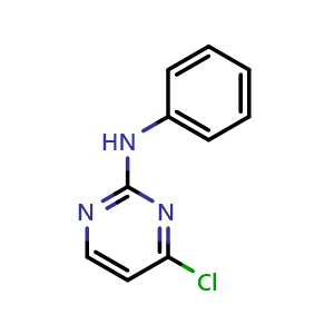 Chemical structure of 4-Chloro-N-phenylpyrimidin-2-amine , CAS 52057-92-8, AChemBlock AD278790