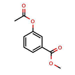 Chemical structure of Methyl 3-acetoxybenzoate , CAS 24781-23-5, AChemBlock AD278793