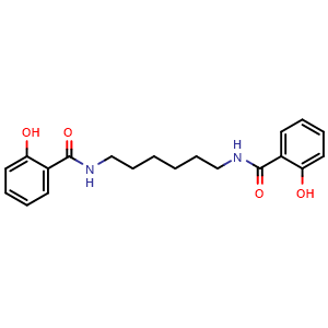 Chemical structure of N,N'-(Hexane-1,6-diyl)bis(2-hydroxybenzamide) , CAS 20073-95-4, AChemBlock AD278795