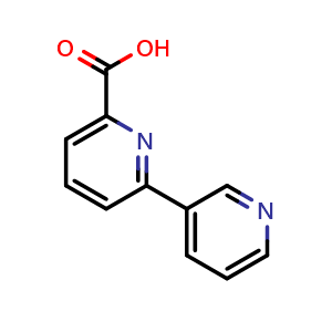 Chemical structure of [2,3'-Bipyridine]-6-carboxylic acid , CAS 1211540-72-5, AChemBlock AD278797