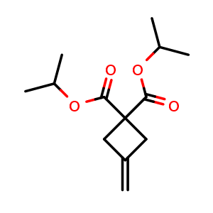 Chemical structure of Diisopropyl 3-methylenecyclobutane-1,1-dicarboxylate , CAS 2170372-20-8, AChemBlock AD278806