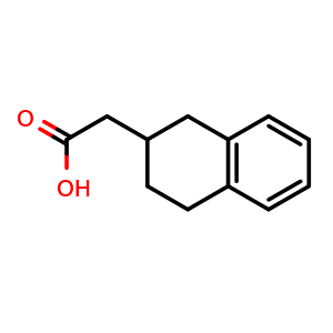 Chemical structure of 1,2,3,4-Tetrahydro-2-naphthaleneacetic acid , CAS 147384-05-2, AChemBlock AD278812