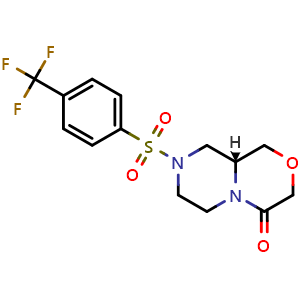 (R)-8-((4-(Trifluoromethyl)phenyl)sulfonyl)hexahydropyrazino[2,1-c][1,4]oxazin-4(3H)-one